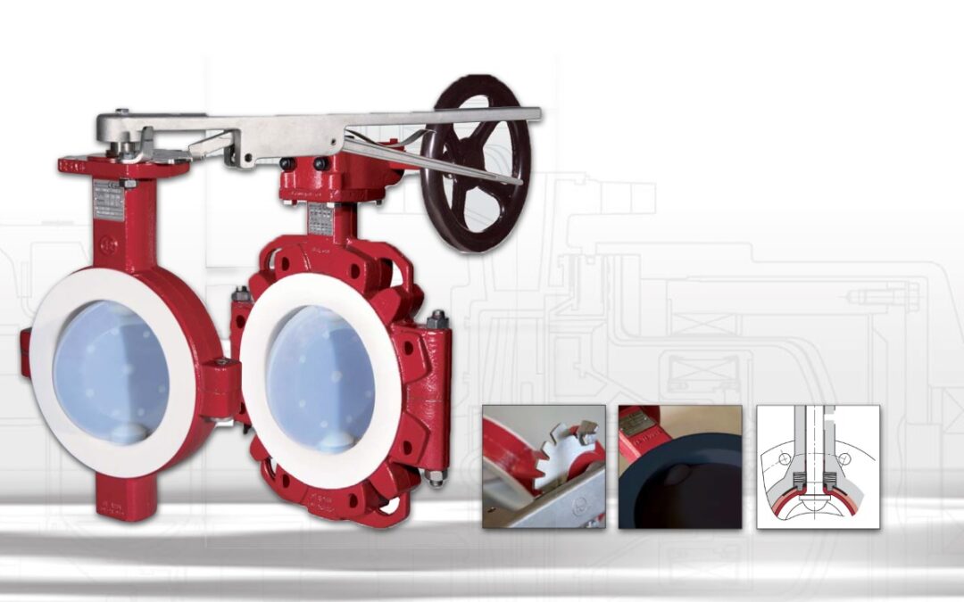 In which industrial applications butterfly valve is used and what are its components
