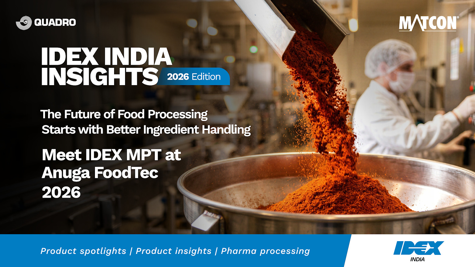 The Future of Food Processing Starts with Better Ingredient Handling – Meet IDEX MPT at Anuga FoodTec 2026